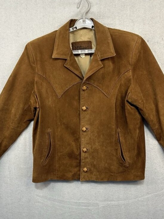 Vintage Echo Mountain By Arturo Leather Jacket Sz 42 Western Country - Picture 1 of 10